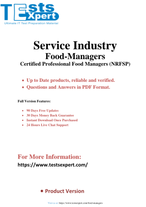 免费下载 Triumph in the Certified Food Managers Exam Success Expert Study Guide.pdf