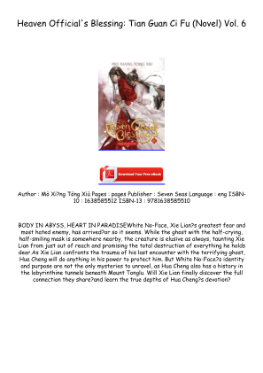 Read [PDF/KINDLE] Heaven Official's Blessing: Tian Guan Ci Fu (Novel) Vol. 6 Free Download را به صورت رایگان دانلود کنید