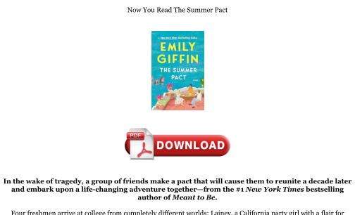 Télécharger Download [PDF] The Summer Pact Books gratuitement