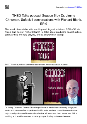 免费下载 THED Talks podcast Season 5 by Dr. Jimmy Chrismon. Soft skill conversations with Richard Blank. EP9.