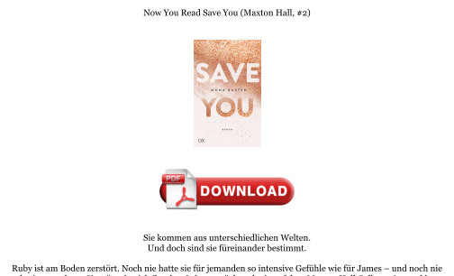 Download Download [PDF] Save You (Maxton Hall, #2) Books for free