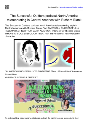 Descargar Successful Quitters podcast BPO guest Richard Blank Costa Ricas Call Center.pdf gratis