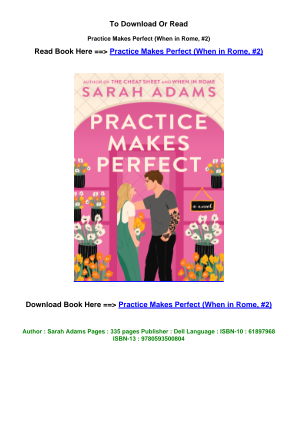 Download LINK download pdf Practice Makes Perfect When in Rome  2 pdf By .pdf for free