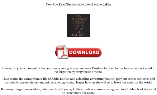 Download Download [PDF] The Invisible Life of Addie LaRue Books for free