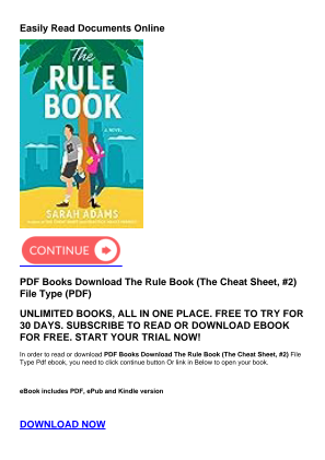 Download PDF Books Download The Rule Book (The Cheat Sheet, #2) for free