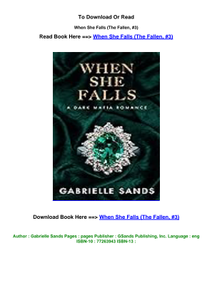 Descargar LINK download EPUB When She Falls The Fallen  3 pdf By Gabrielle Sands.pdf gratis