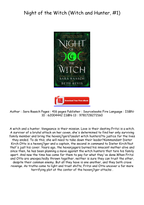 Download Read [PDF/KINDLE] Night of the Witch (Witch and Hunter, #1) Free Download for free
