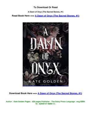Download LINK ePub DOWNLOAD A Dawn of Onyx The Sacred Stones  1 pdf By Kate Golden.pdf for free