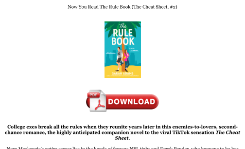 Télécharger Download [PDF] The Rule Book (The Cheat Sheet, #2) Books gratuitement