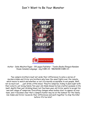 Descargar Get [PDF/BOOK] Don't Want to Be Your Monster Free Read gratis