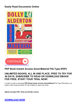 Télécharger PDF Book Instant Access Good Material gratuitement