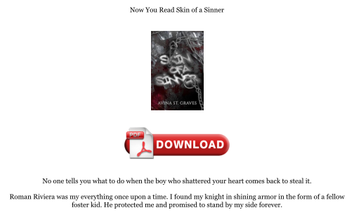 Télécharger Download [PDF] Skin of a Sinner Books gratuitement