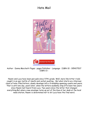 Download Get [PDF/KINDLE] Hate Mail Full Access for free