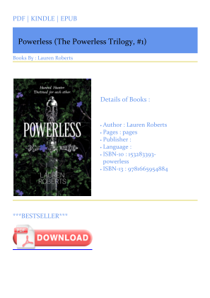 ดาวน์โหลด Get [PDF/BOOK] Powerless (The Powerless Trilogy, #1) Full Page ได้ฟรี