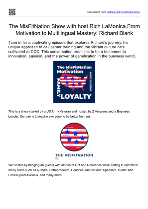 免费下载 The misfit nation show guest Richard Blank Costa Ricas Call Center.pdf