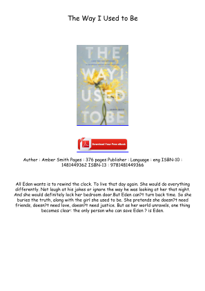 Download Read [EPUB/PDF] The Way I Used to Be Full Page for free