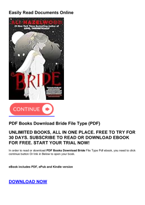 Download PDF Books Download Bride for free