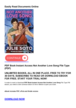 Descargar PDF Book Instant Access Not Another Love Song gratis