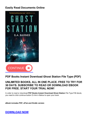 Download PDF Books Instant Download Ghost Station for free