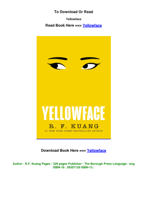 Télécharger LINK download EPub Yellowface pdf By R F Kuang.pdf gratuitement