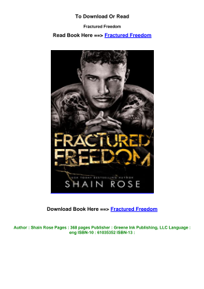Télécharger LINK download pdf Fractured Freedom pdf By Shain Rose.pdf gratuitement