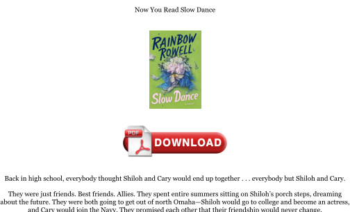 Download [PDF] Slow Dance Books را به صورت رایگان دانلود کنید