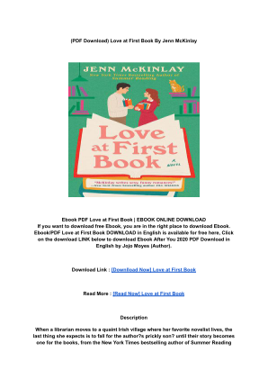 Download [Download] PDF Love at First Book By _ (Jenn McKinlay).pdf for free