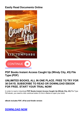 Download PDF Books Instant Access Caught Up (Windy City, #3) for free