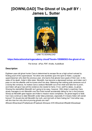 Télécharger [DOWNLOAD] The Ghost of Us.pdf BY : James L. Sutter gratuitement