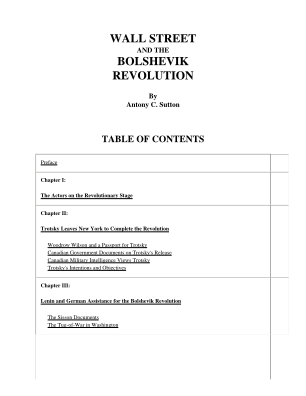 Descargar Wall Street And the Bolshevik Revolution. by Antony C. Sutton .pdf gratis