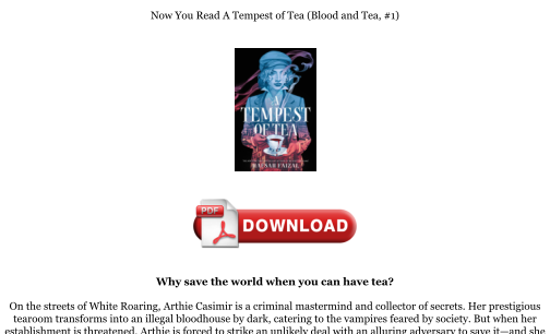 Télécharger Download [PDF] A Tempest of Tea (Blood and Tea, #1) Books gratuitement