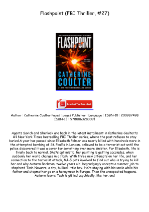 Baixe Get [PDF/KINDLE] Flashpoint (FBI Thriller, #27) Free Download gratuitamente