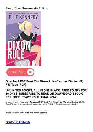 Download Download PDF Book The Dixon Rule (Campus Diaries, #2) for free