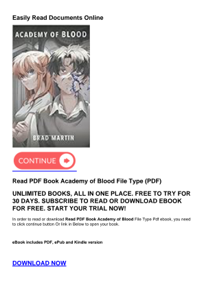 Télécharger Read PDF Book Academy of Blood gratuitement