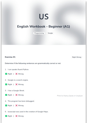 Télécharger Beginner English Workbook (A1) (PDF).pdf gratuitement