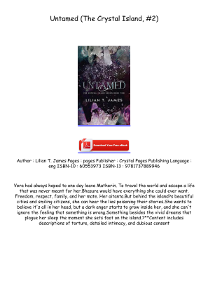 Download Read [PDF/KINDLE] Untamed (The Crystal Island, #2) Free Read for free
