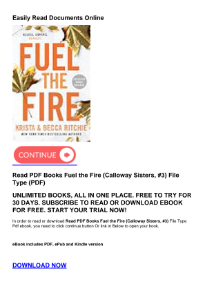 Download Read PDF Books Fuel the Fire (Calloway Sisters, #3) for free