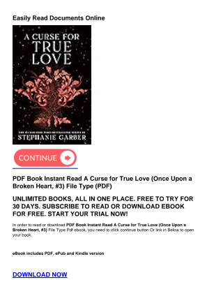 Unduh PDF Book Instant Read A Curse for True Love (Once Upon a Broken Heart, #3) secara gratis