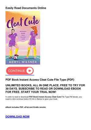 Download PDF Book Instant Access Cleat Cute for free