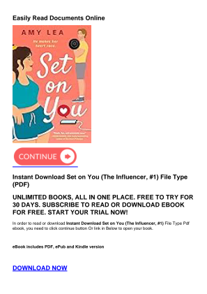 Download Instant Download Set on You (The Influencer, #1) for free