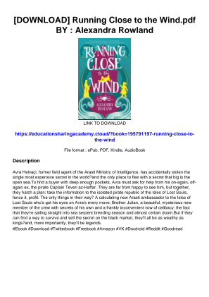 Descargar [DOWNLOAD] Running Close to the Wind.pdf BY : Alexandra Rowland gratis