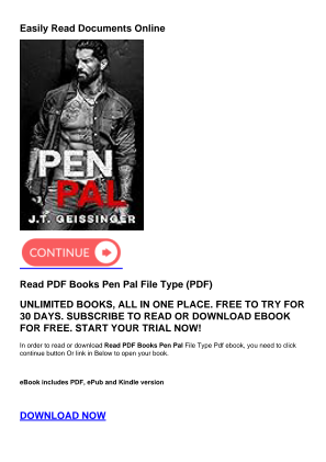 Download Read PDF Books Pen Pal for free