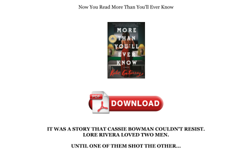 Download Download [PDF] More Than You'll Ever Know Books for free