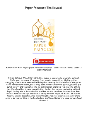 Descargar Get [EPUB/PDF] Paper Princess (The Royals) Full Page gratis