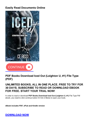 Download PDF Books Download Iced Out (Leighton U, #1) for free