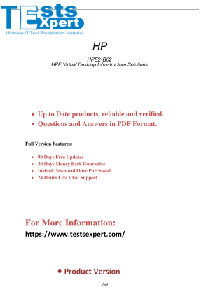 ดาวน์โหลด Thrive in HPE2-B02 HPE Virtual Desktop Infrastructure Solutions Exam.pdf ได้ฟรี