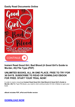 Download Instant Read Good Girl, Bad Blood (A Good Girl's Guide to Murder, #2) for free