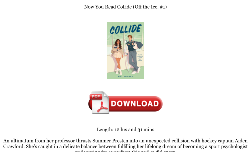 Download Download [PDF] Collide (Off the Ice, #1) Books for free