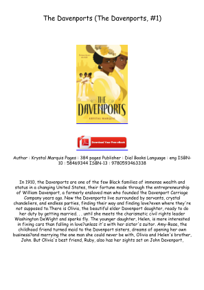 Download Get [PDF/KINDLE] The Davenports (The Davenports, #1) Free Read for free