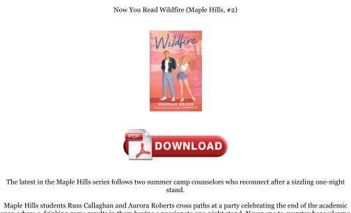 Télécharger Download [PDF] Wildfire (Maple Hills, #2) Books gratuitement